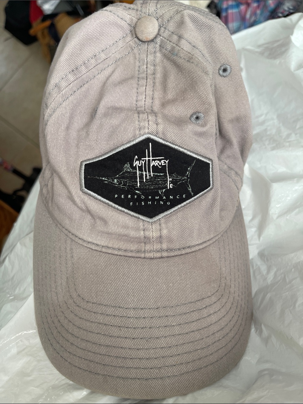Guy Harvey Performance Fishing Marlin Gray Hat